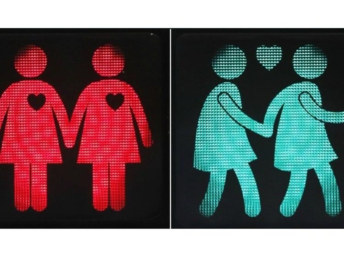 Same-Sex Traffic Lights Arrive in Dutch City
