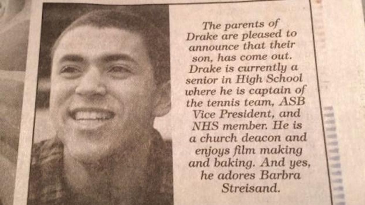 Houston Mom Runs Newspaper Ad Celebrating Son's Coming Out