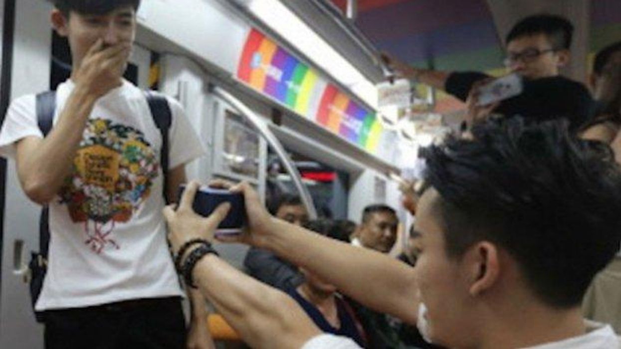 Watch: Gay Couple Gets Engaged On Beijing Subway, Crowd Cheers
