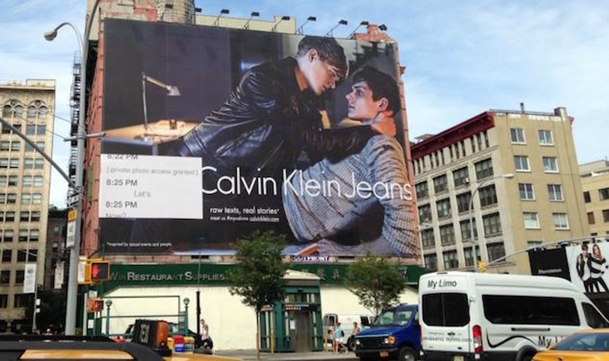 Calvin Klein's Gay Couple Fronts New York Billboard 