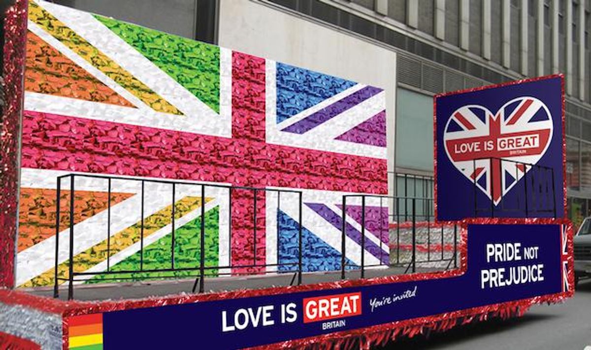 British Government Reveals Stunning Float For New York City's Pride Parade