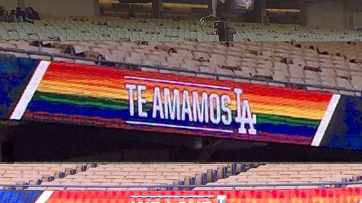 WATCH: L.A. Crowd React to Gay Kiss at Dodgers LGBT Night