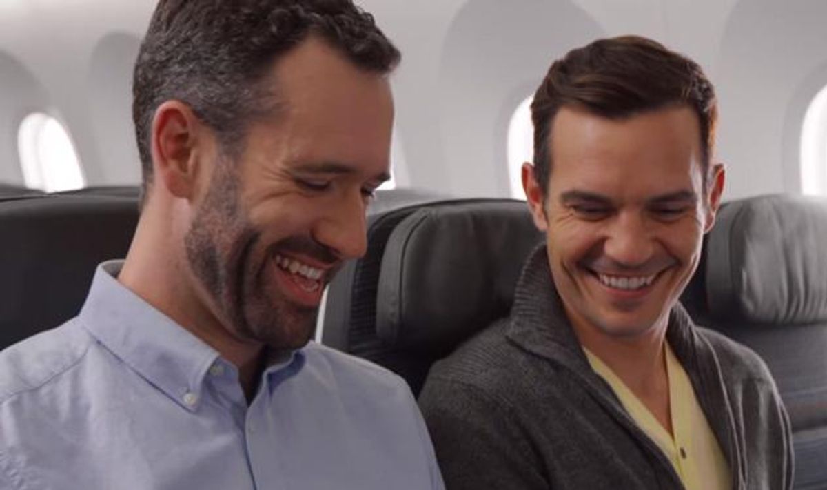 Married Gays in Air Canada Safety Video?