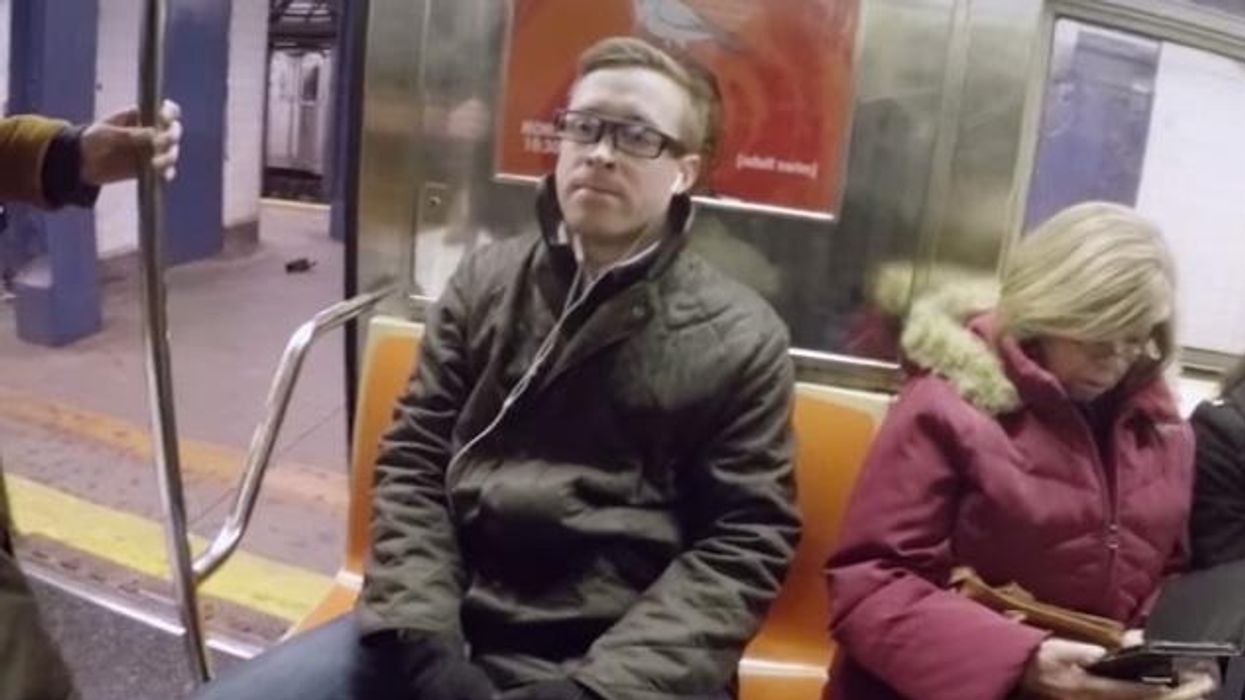 VIDEO: A Woman Tests Out Manspreading on the NYC Subway