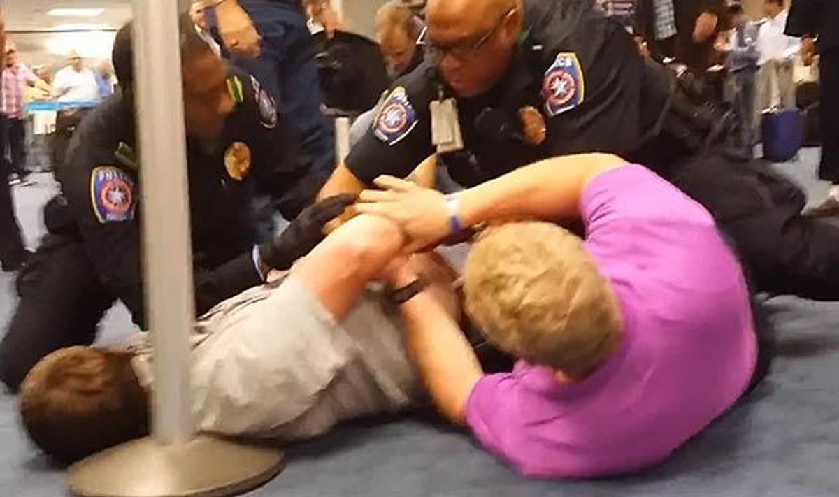 WATCH: Texas Airline Crowd Tackles Antigay Attacker