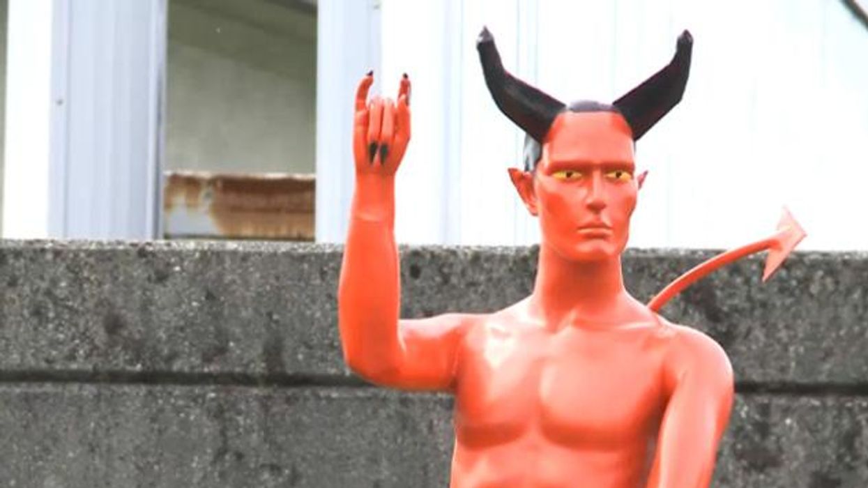 Vancouver's Devil With an Erection Statue Goes Down