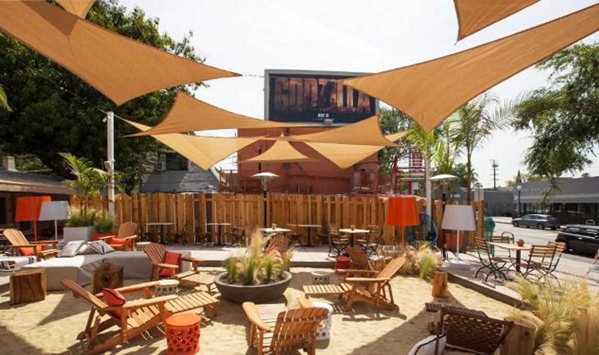 West Hollywood Cafe Turns Parking Lot Into Sandy Paradise