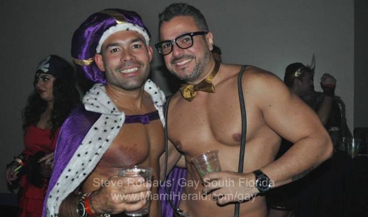 Miami's LGBT Elite Strip Down, Raise Money at Halloween Ball