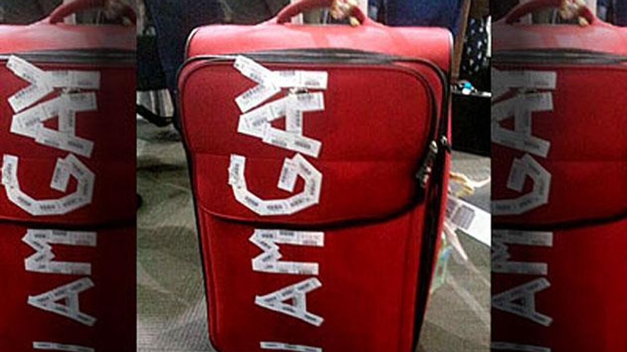 Australian Man's Luggage Tagged With "I Am Gay"
