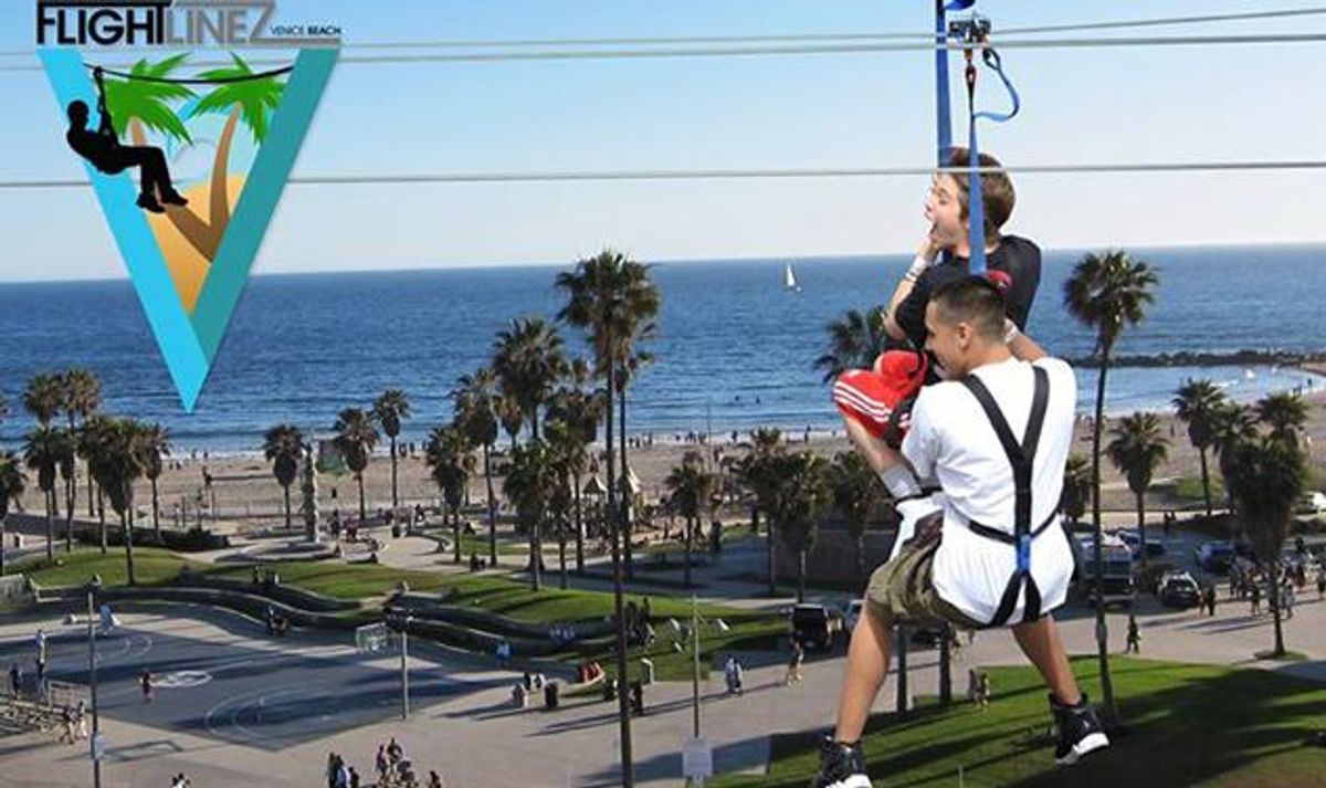 Venice Beach's Latest Attraction: Ziplining