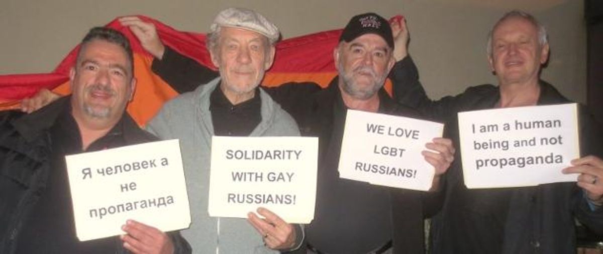 PHOTO: Ian McKellen Stands Up for Russia's Gays