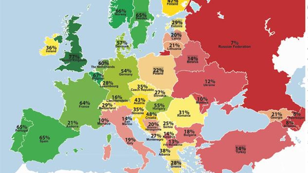 A Handy, Color-Coded Map to Gay Europe