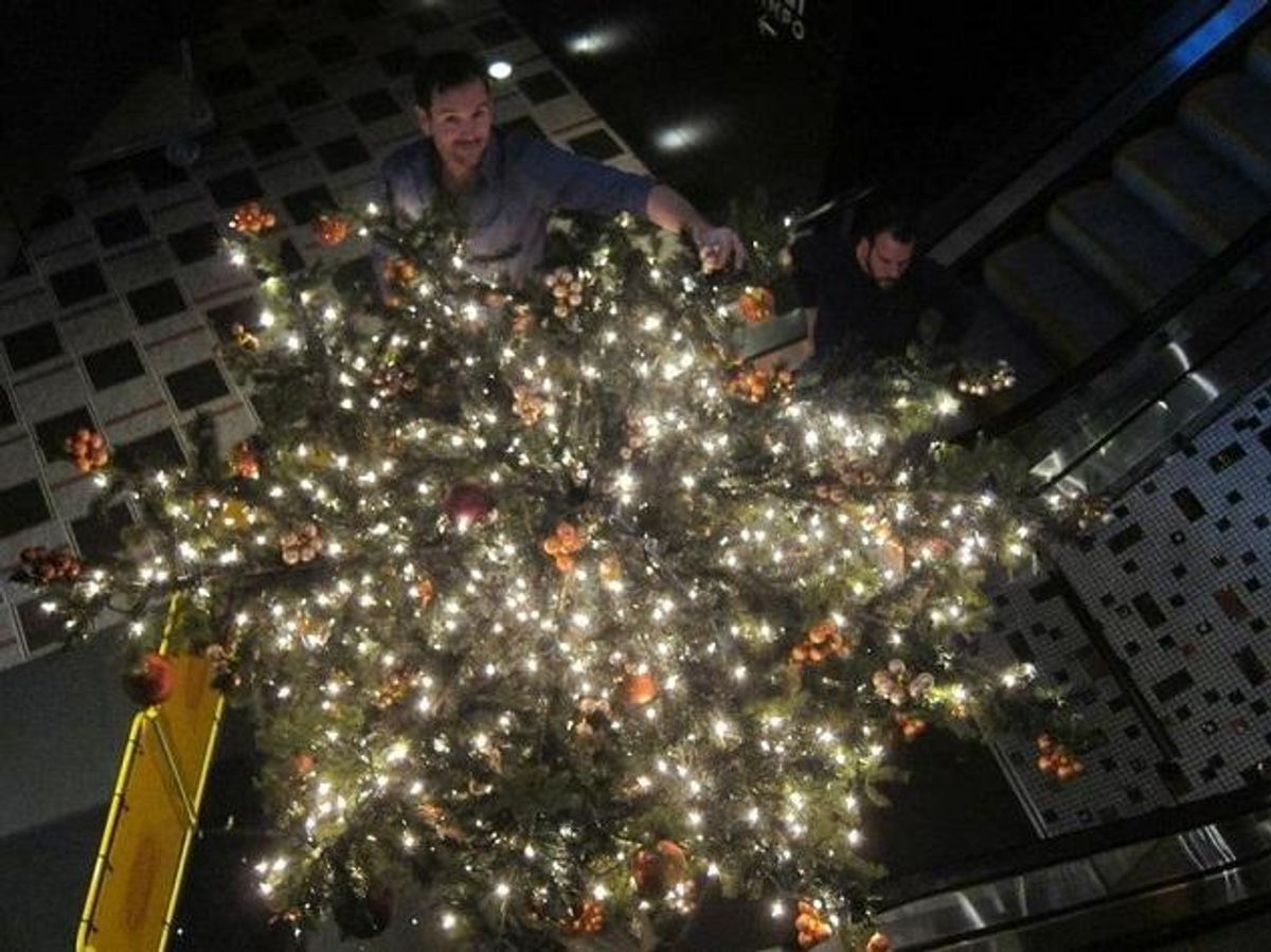 Boston: Liberty Hotel's Upside Down Christmas Trees Delight
