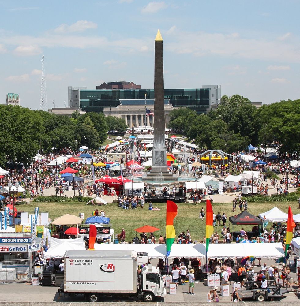 Indianapolis Indiana USA June 2016 LGBT festival held in a public park