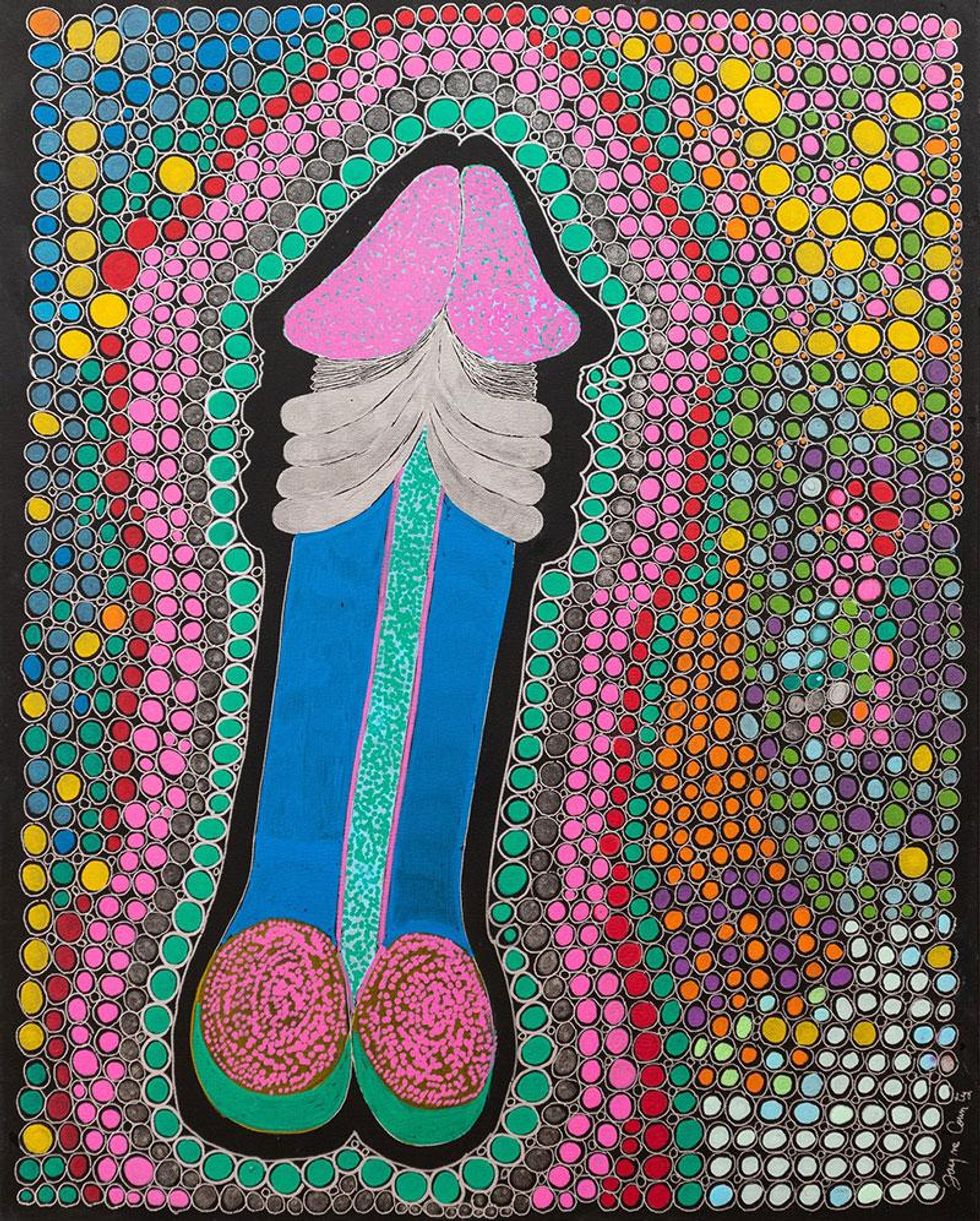 Jayne County, Baal Berith 66, 2020, acrylic and ink on canvas, 24 x 30 inches