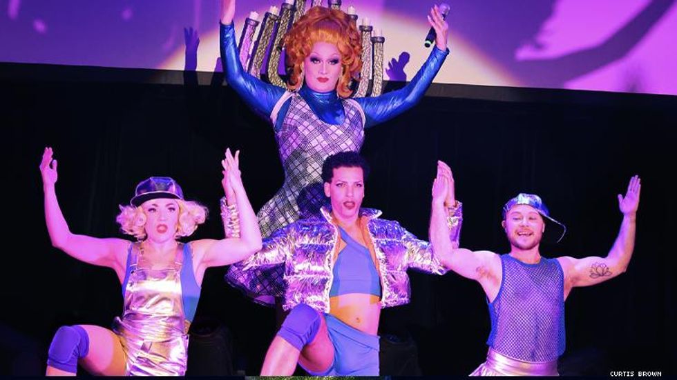 Jinkx Monsoon with (clockwise) Ruby Mimosa, Elby Brosch, Jim Kent, and Chloe Albin