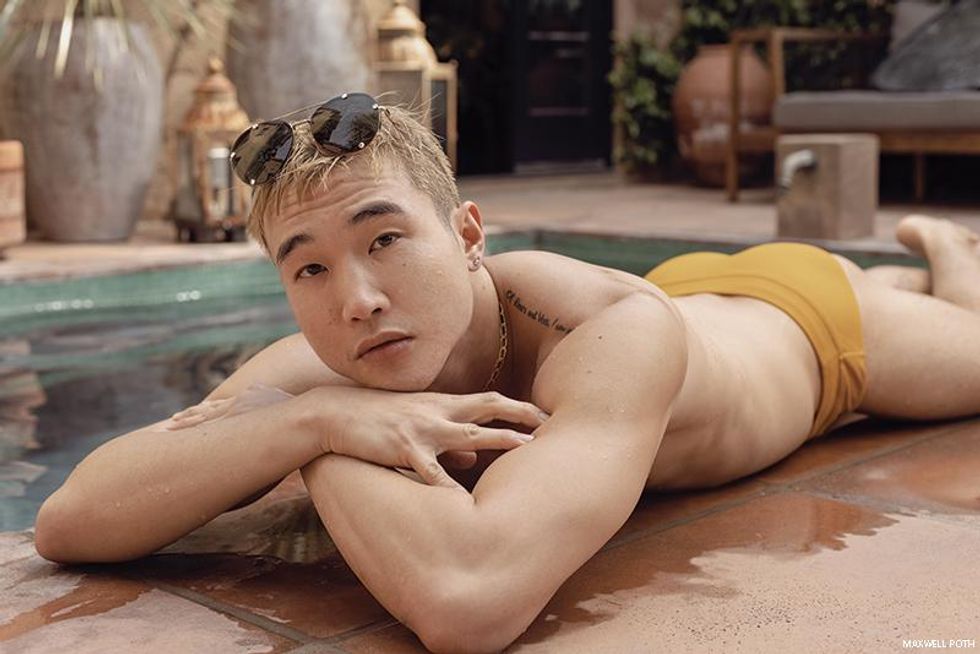 Joel Kim Booster Wears Speedos, Fave Fire Island Gear in New Covers