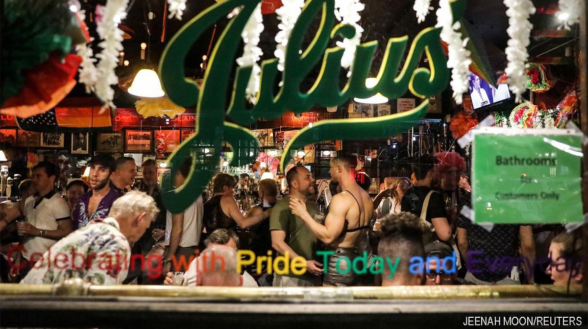 Julius Bar in New York celebrates 50th anniversary of Stonewall