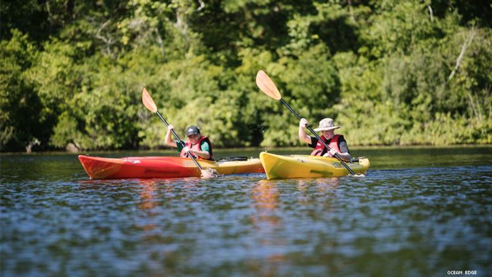Kayaking at Blueberry Pond Ocean Edge Resort