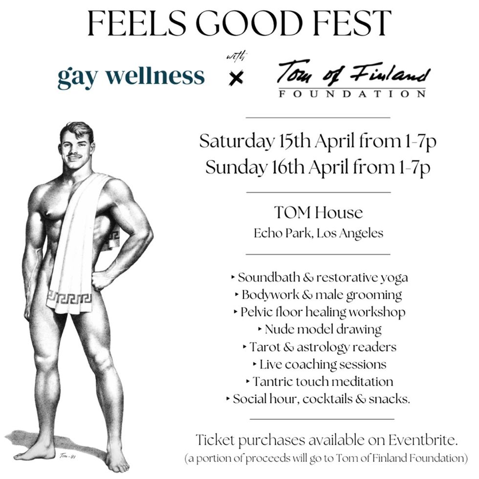 Let Tom of Finland help you feel good this weekend with the Tom of Finland Foundation Feels Good Fest