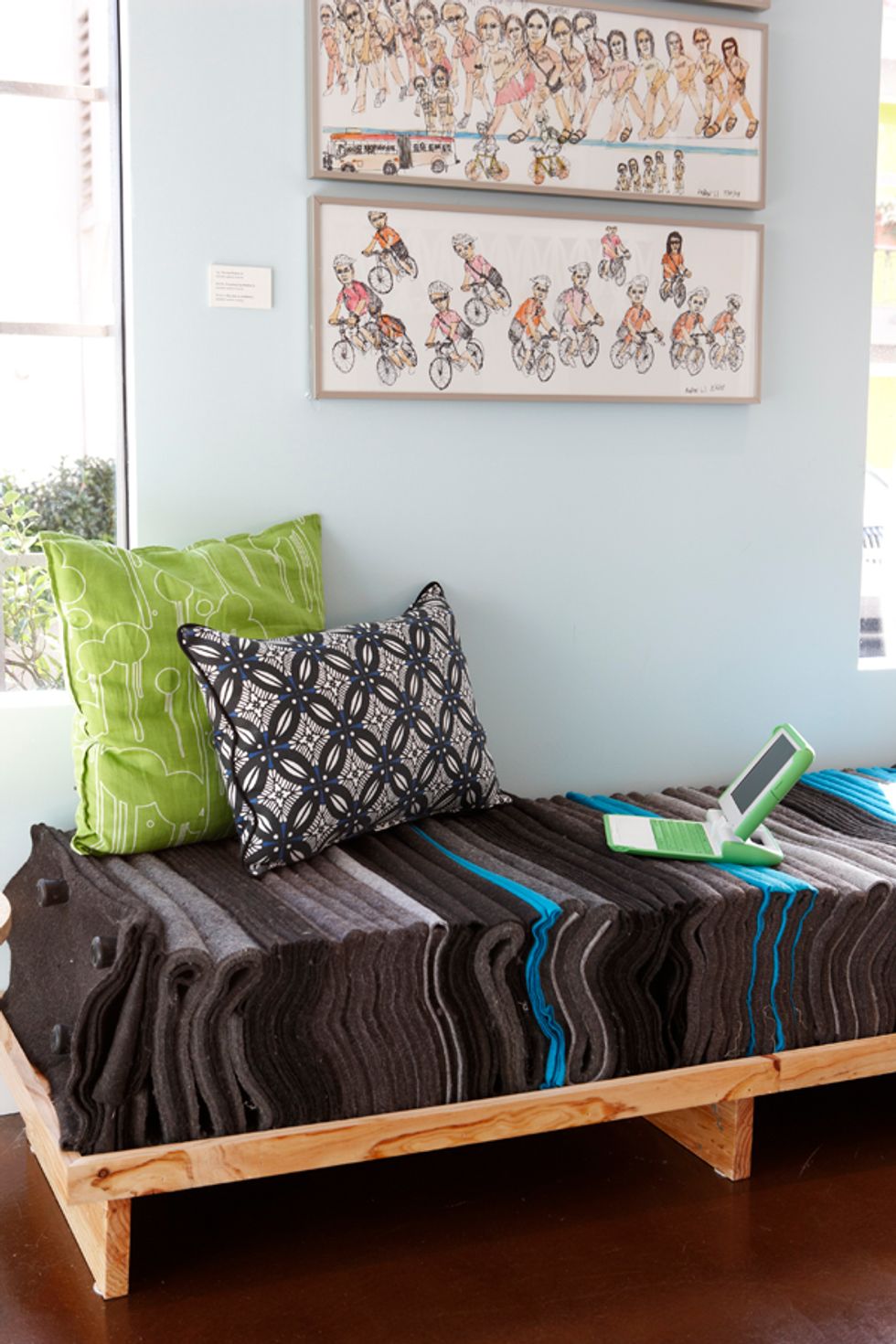 Lobby Bench and Artwork