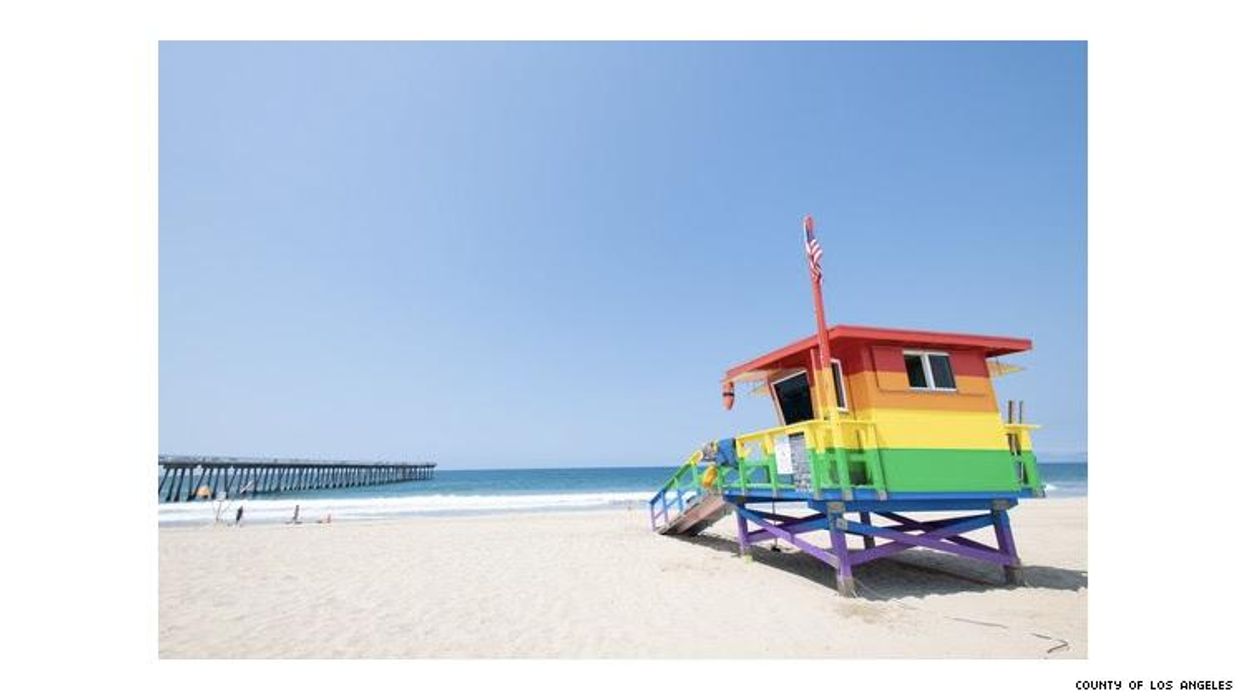Los Angeles Pride Lifeguard Tower