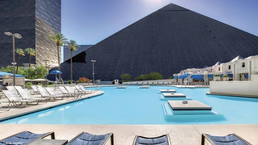 Luxor pyramid and pool