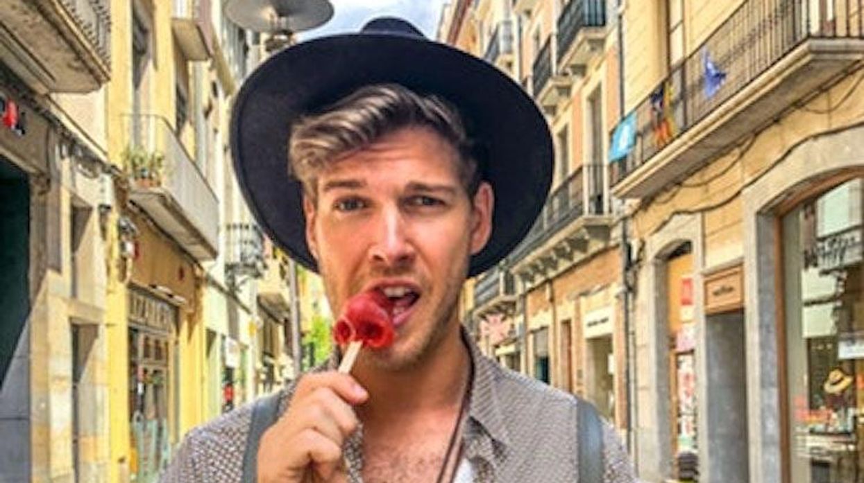 man eating sweet candy