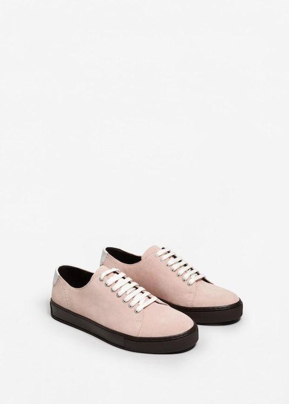 Mango Lace-up Suede Sneakers