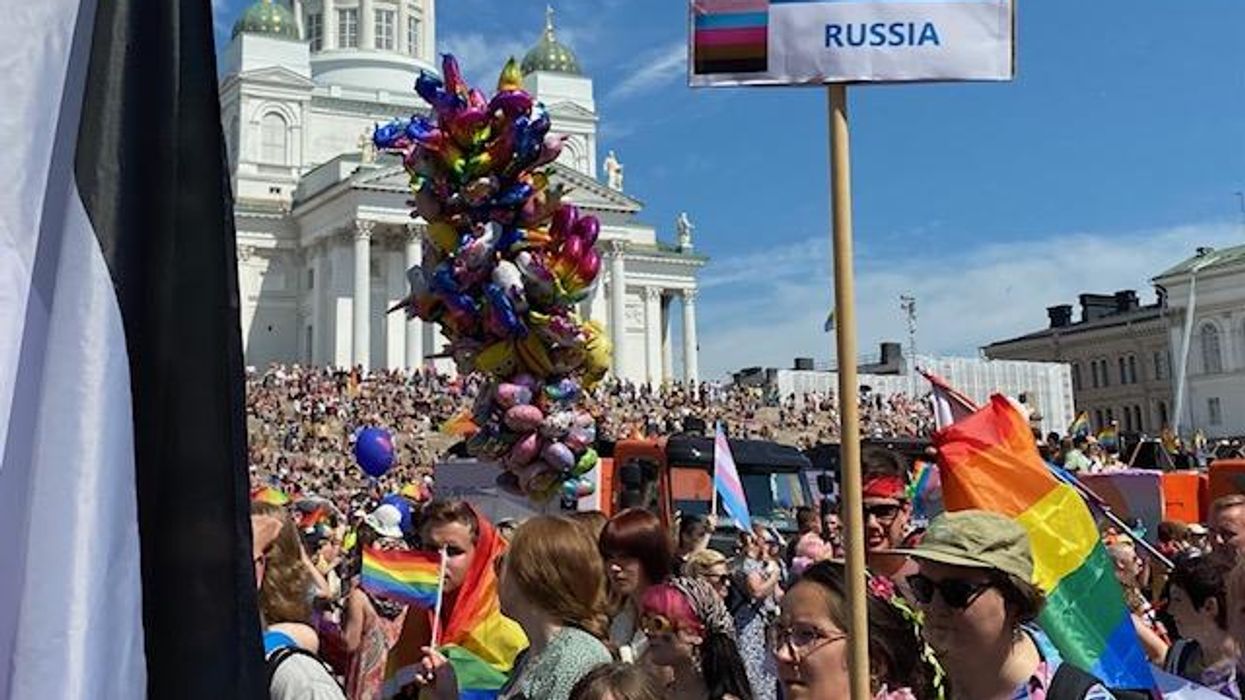 Marchers at Helsinki Pride