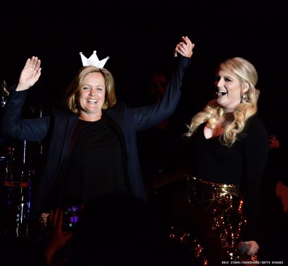 Mariah Hansen with Meghan Trainor at 2015 The Dinah