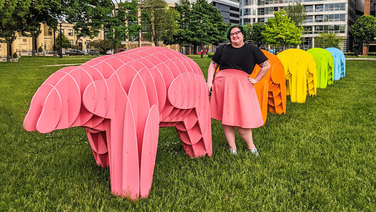 Massimals MKE: Rainbow by artist Jason Scroggin at Cathedral Square