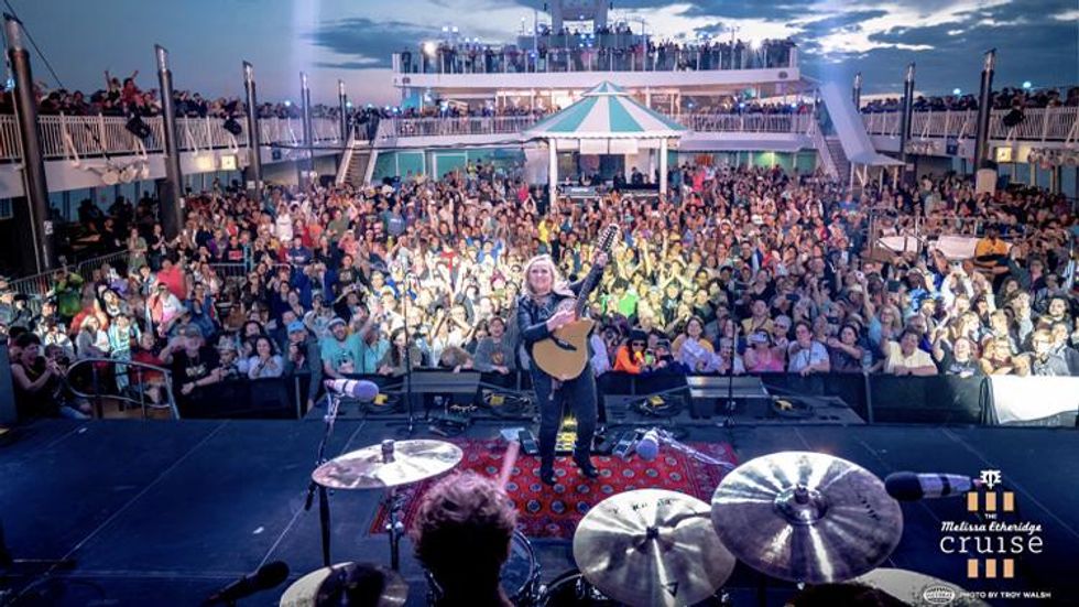 Melissa Etheridge performing on the 2019 cruise
