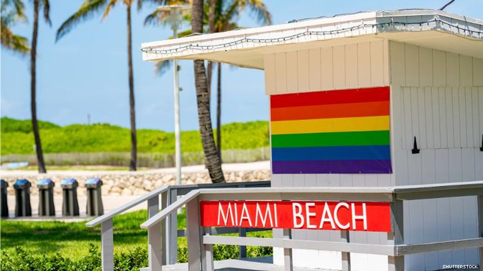 Miami Beach Lifeguard Rainbow Flag