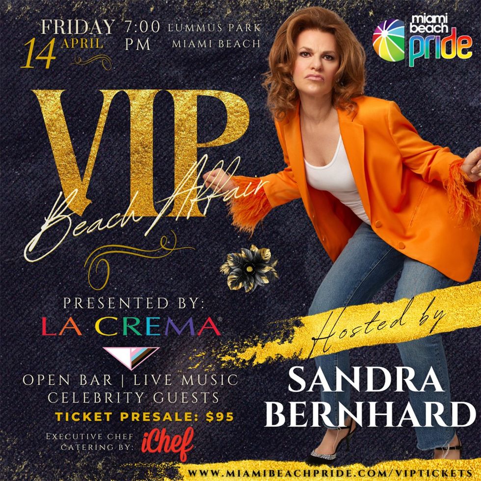 Miami Beach Pride VIP Beach Affair with Sandra Bernhard