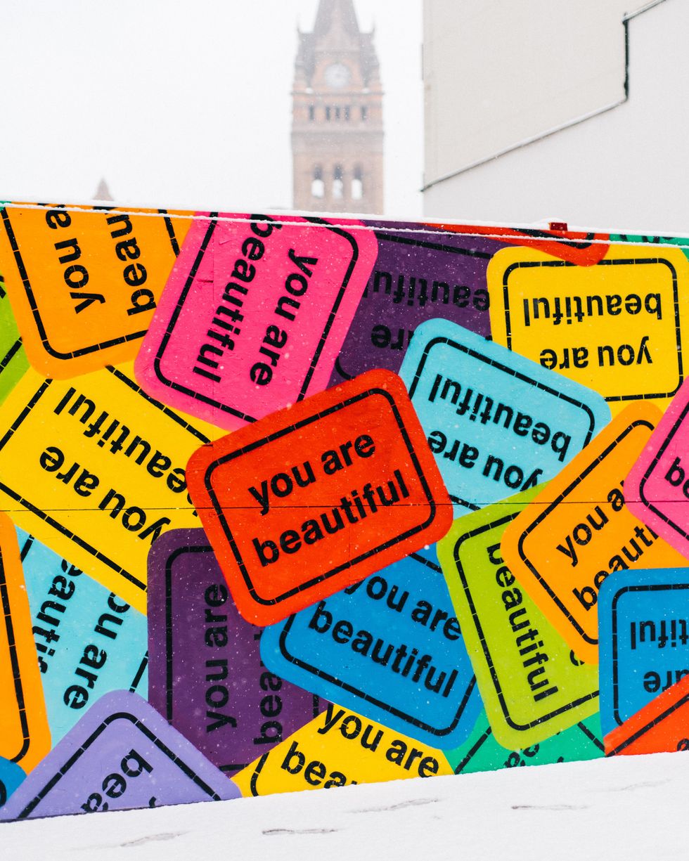 Milwaukee\u2019s \u201cYou Are Beautiful\u201d mural by artist Matthew Hoffman