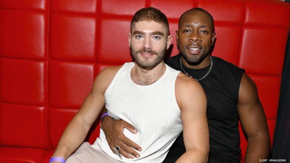 Nightlife producer Ejim Mbaneso (right) with guest