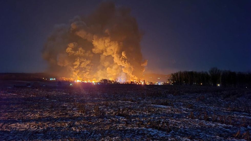 Ohio train derailment sparked massive fire