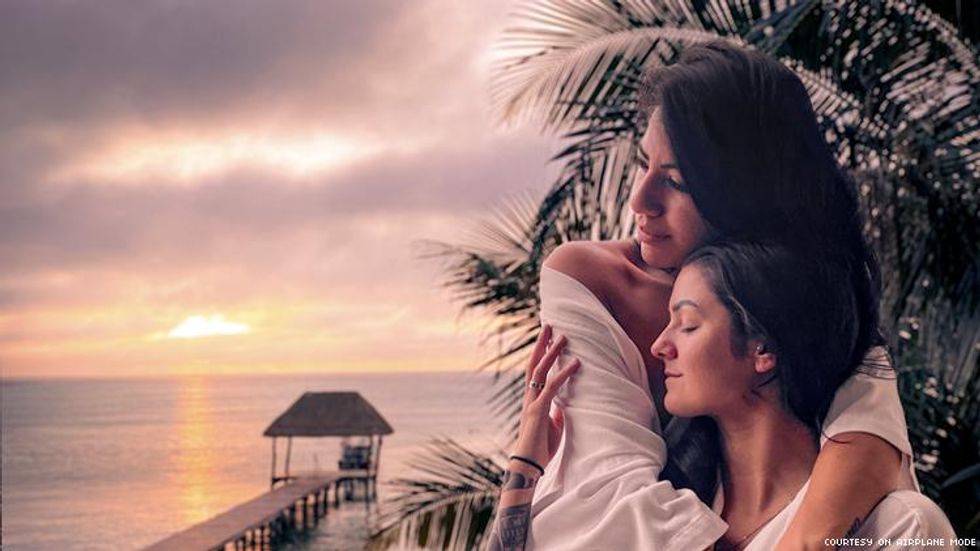 On Airplane Mode sunset in Tulum