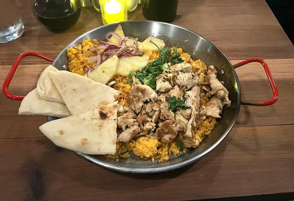 Paella-inspired rice dish from Muze Gastropub