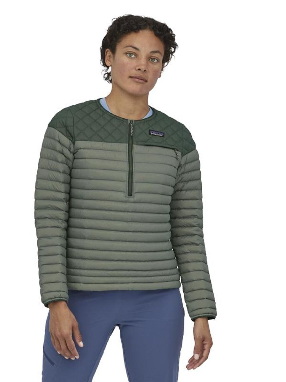 Patagonia AlpsLight Down Pullover Hemlock Green