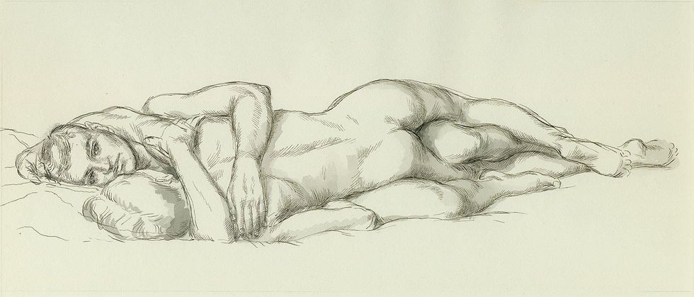 Paul Cadmus, Two Men Embracing