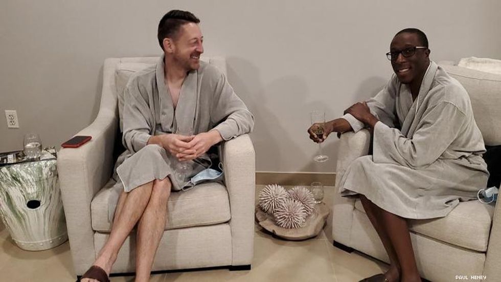 Paul Heney and Husband at Spa