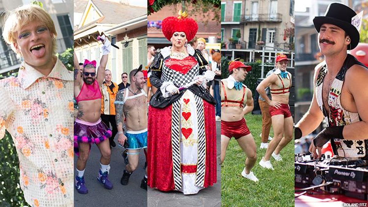 Photo collage of images from Halloween New Orleans