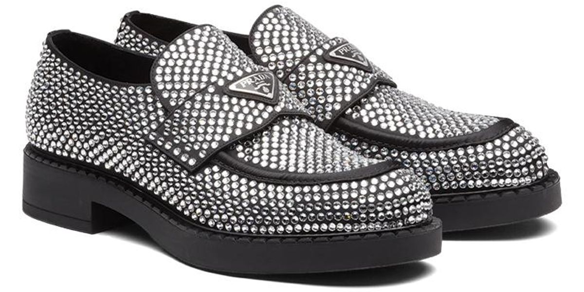 Sparkling Steps: Diamond Prada Shoes