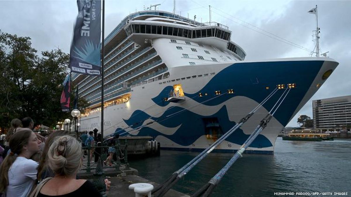 Princess cruise ship docks in Sydney Australia