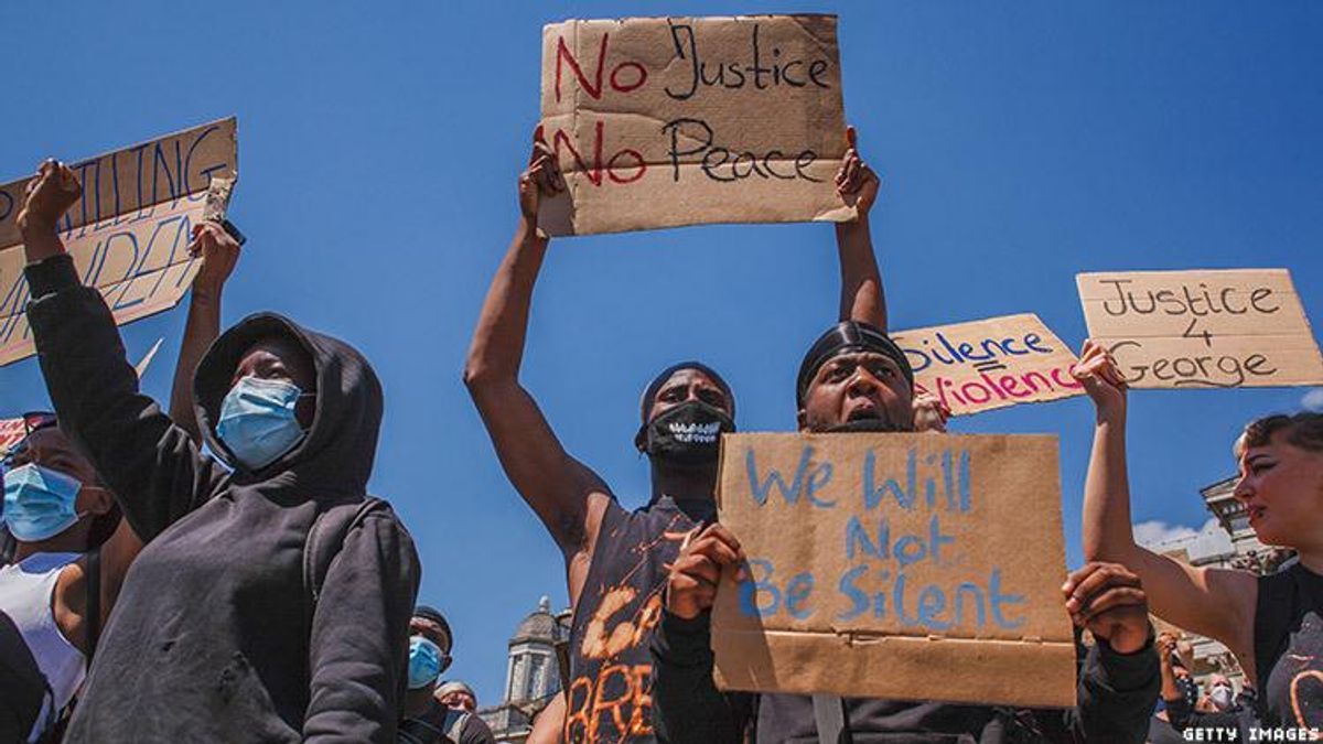 Protesters rally against police violence