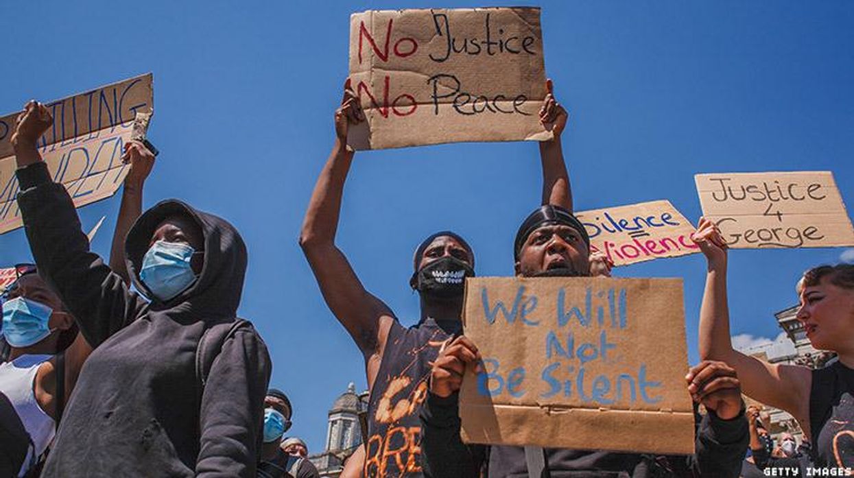 Protesters rally against police violence