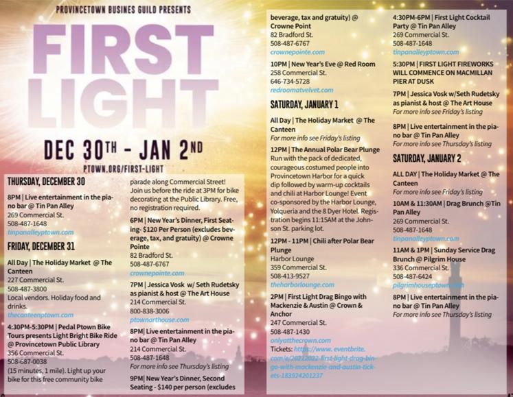 Ptown 1st Night Schedule