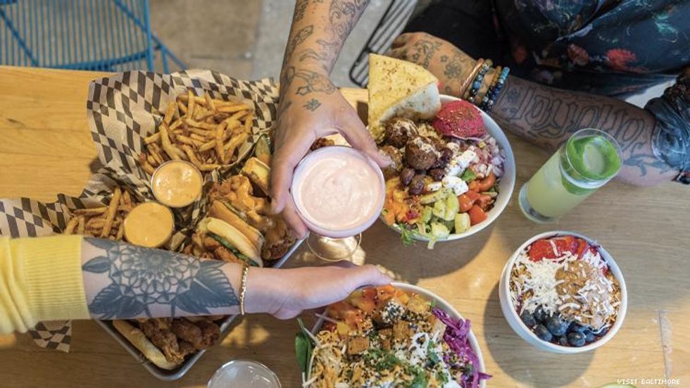 R House in Baltimore dishes